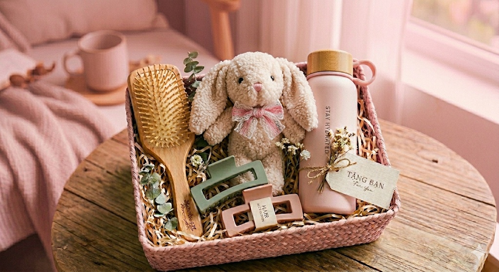 Alt: set qua tang tone hong little joy
