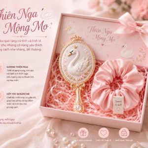 Thiên Nga Mộng Mơ - Combo Lược Cột Tóc Scrunchie