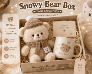 Snowy Gift – Món quà thanh lịch và đáng yêu dành cho người đặc biệt. Đặt ngay để tạo bất ngờ! ❄️🤍