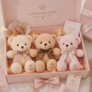 Set 3 Con Gấu Little Joy Gifts – Món Quà Dễ Thương Và Ý Nghĩa Dành Cho Người Thân Yêu
