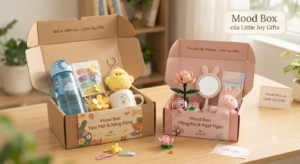 Hai hộp quà tặng Mood Box từ Little Joy Gifts